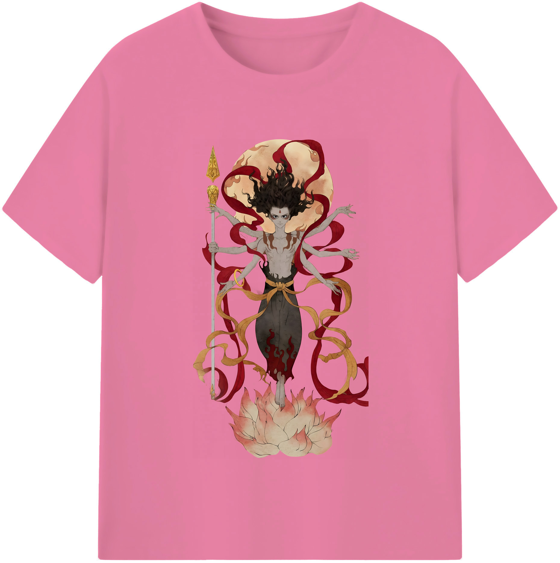 （画像用） Ne Zha 2 ナタ 魔童の大暴れ 綿100％半袖Tシャツ（フロントプリント）
